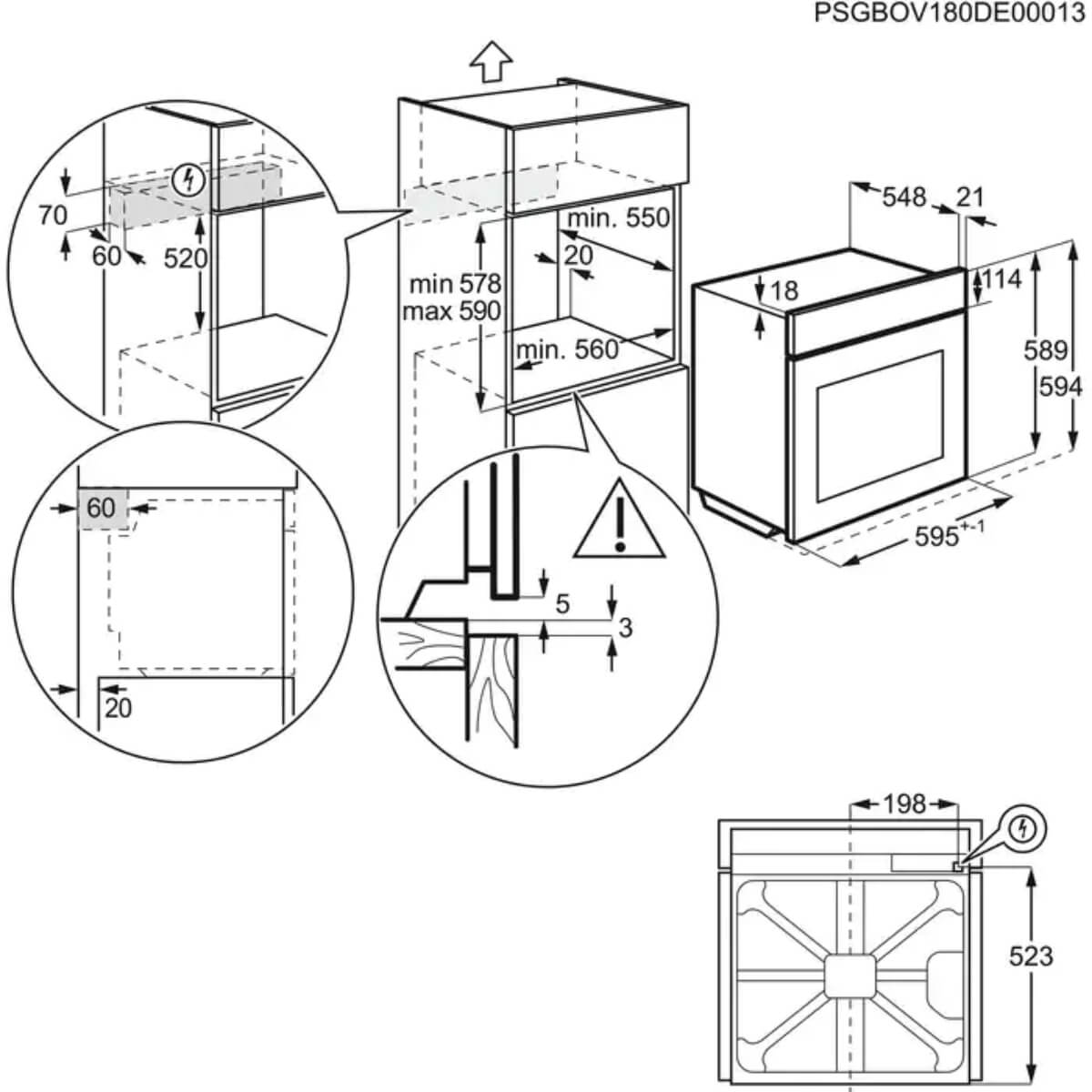 Духова шафа електрична ELECTROLUX OEF5H50Z