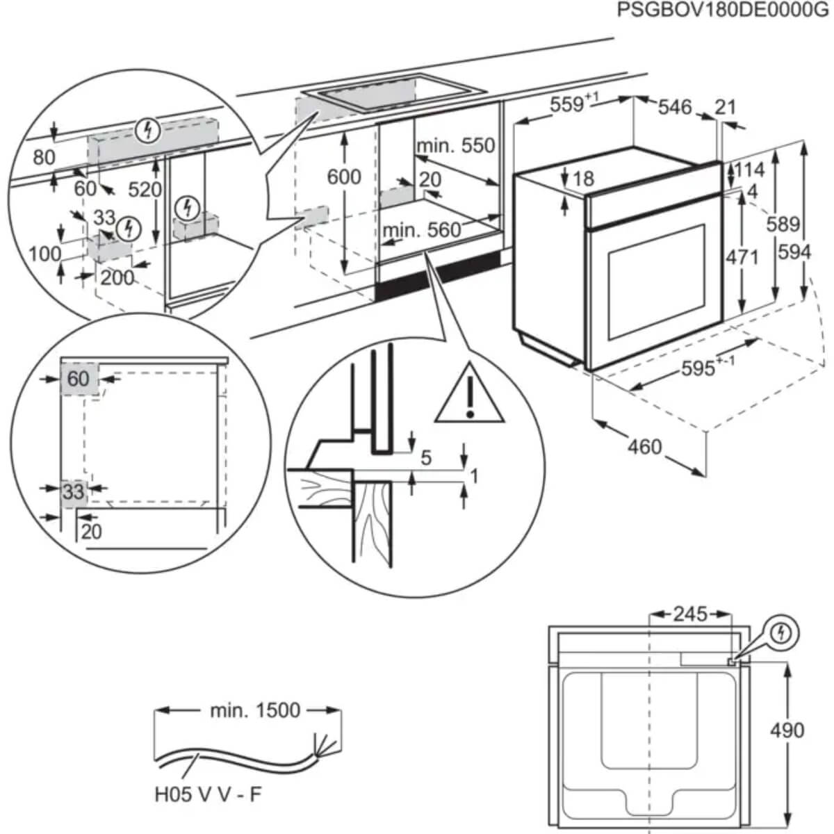Духова шафа електрична ELECTROLUX OKA9S31WX