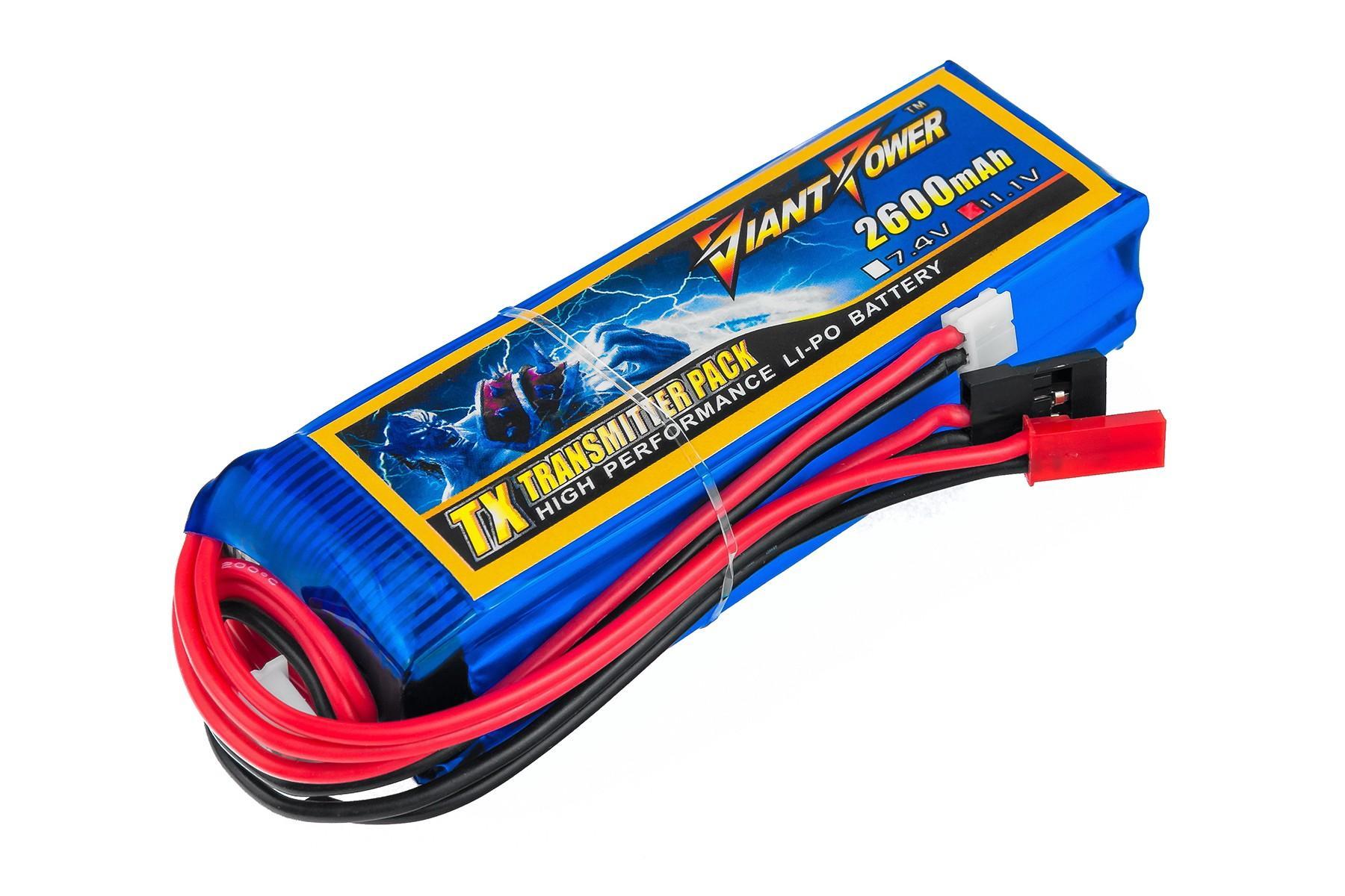 Акумулятор для передавачів Giant Power (Dinogy) Li-Pol 2600 мАч 11.1 В 97x31x25 мм Futaba+JST 3C DLC-3S2600TA-FUT