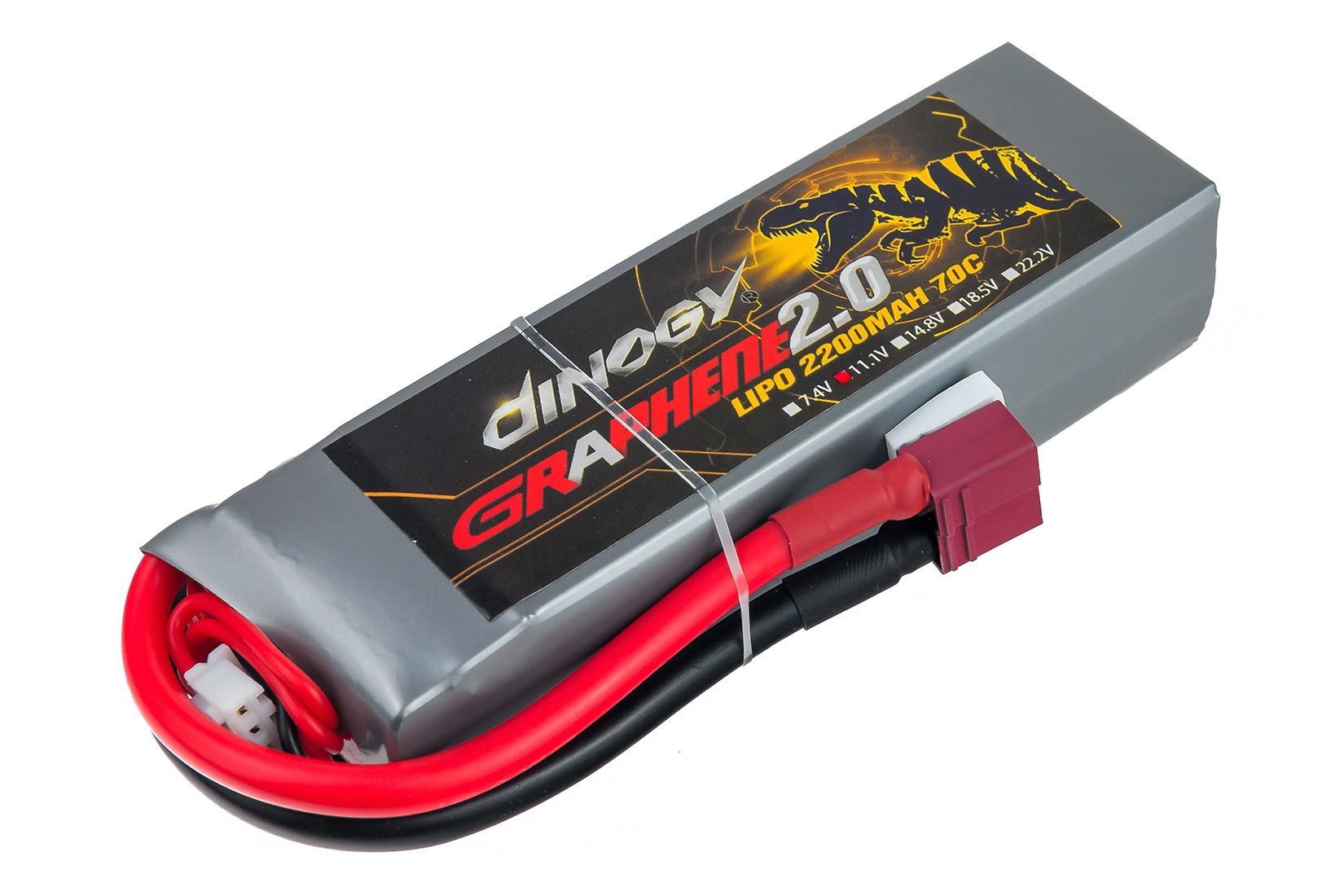 Акумулятор для квадрокоптера Dinogy G2.0 Li-Pol 2200 мАч 11.1 В 110x35x24 мм T-Plug 70C DLC-3S2200XT-T