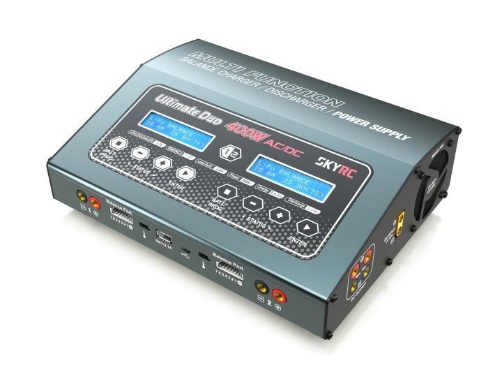 Зарядний пристрій дуо SkyRC D400 20A/400W з/БП універсальний (SK-100123) SK-100123