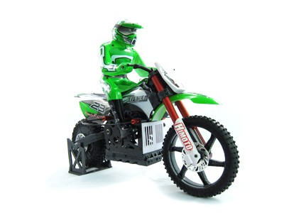 Радіокерована модель Мотоцикл 1:4 Himoto Burstout MX400 Brushed (зелений) MX400g