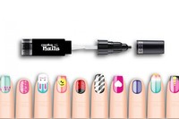 Дитячий лак-олівець для нігтів Malinos Creative Nails на водній основі (2 кольори Чорний + Рожевий) MA-303013+303023