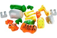 Пазл 3D дитячий магнітні тварини POPULAR Playthings Mix or Match (тигр, крокодил, слон, жираф) PPT-62000