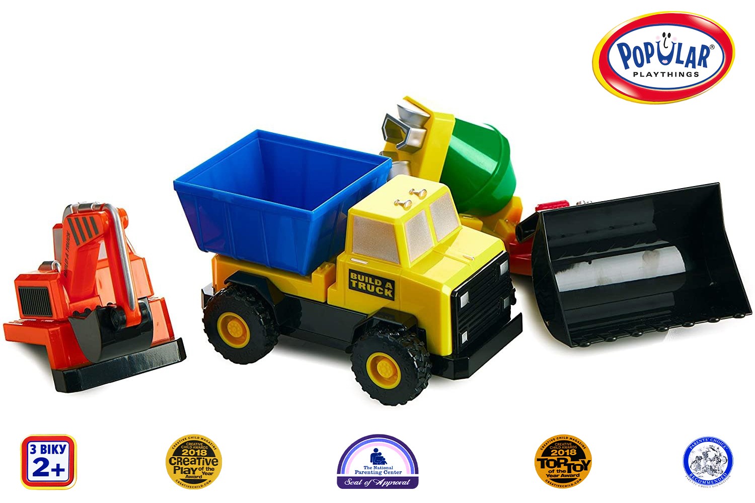 Дитячий конструктор Popular Playthings машинка (бетономішалка, вантажівка, бульдозер, екскаватор) PPT-60401