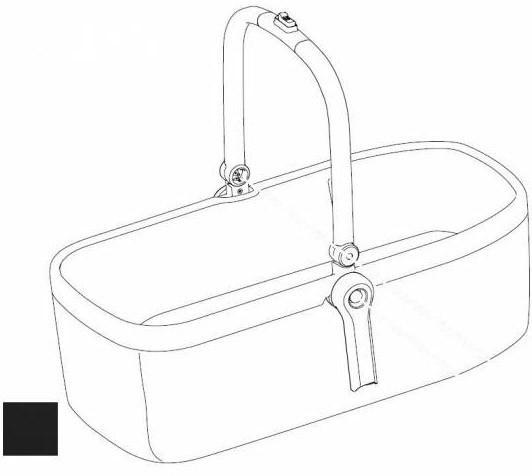 Рама люльки з тканиною (Midnight Black) 54021 (Sleek Bassinet) (TH 54021)