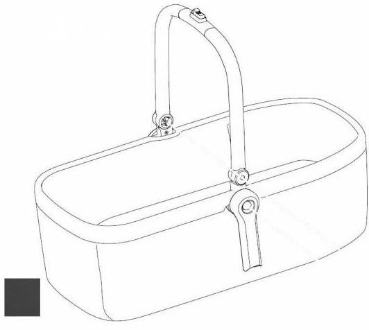 Рама люльки з тканиною (Shadow Grey) 54022 (Sleek Bassinet) (TH 54022)