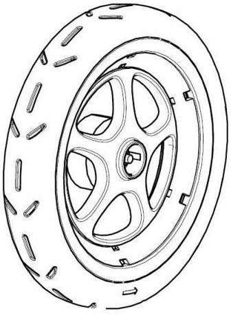 Колесо заднє ліве 54052 (Sleek) (TH 54052)