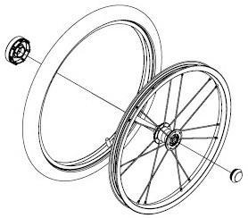 Колесо у зборі праве 54553 (Glide 2) (TH 54553)