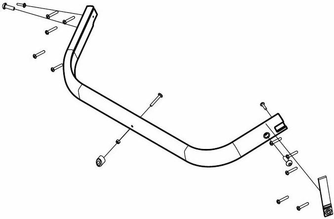 Рама передньої панелі подвійна 40105298 (Chariot Cross 2, Chariot Sport 2, Chariot Lite 2) (TH 40105298)