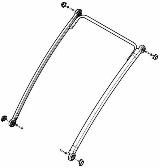 Рама верхня подвійна 40105336 (Chariot Corss 2, Chariot Sport 2, Chariot Lite 2) (TH 40105336)