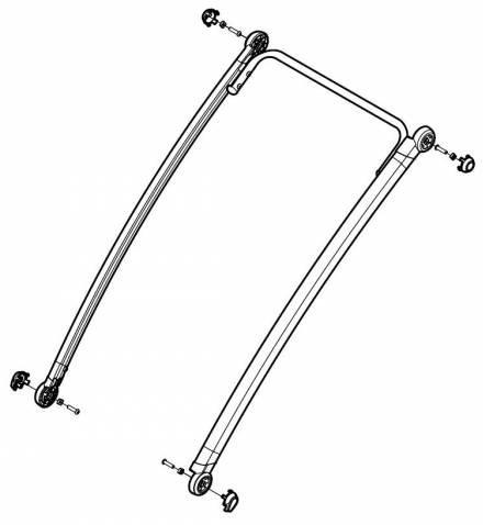 Рама верхня одинарна 40105337 (Chariot Corss 1, Chariot Sport 1) (TH 40105337)