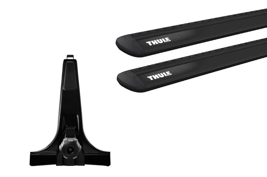 Багажник на водостоки (28см) Thule Wingbar Evo Black для Land Rover Defender (mkI) 1983-2016 (TH 7115B-9531)
