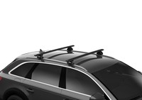 Багажник на інтегровані рейлінги Thule Wingbar Evo Black для Peugeot 508 (mkI) (універсал) 2010-2018 (TH 7112B-7106-6012)