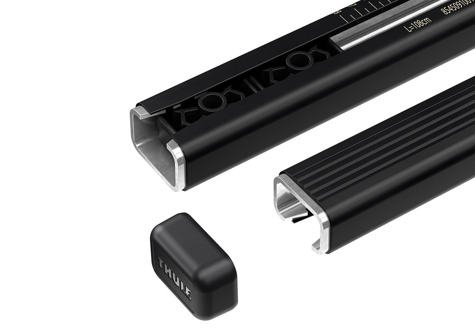 Багажник на інтегровані рейлінги Thule Squarebar Evo для Lincoln Aviator (mkII) 2019→ (TH 7124-7106-6066)