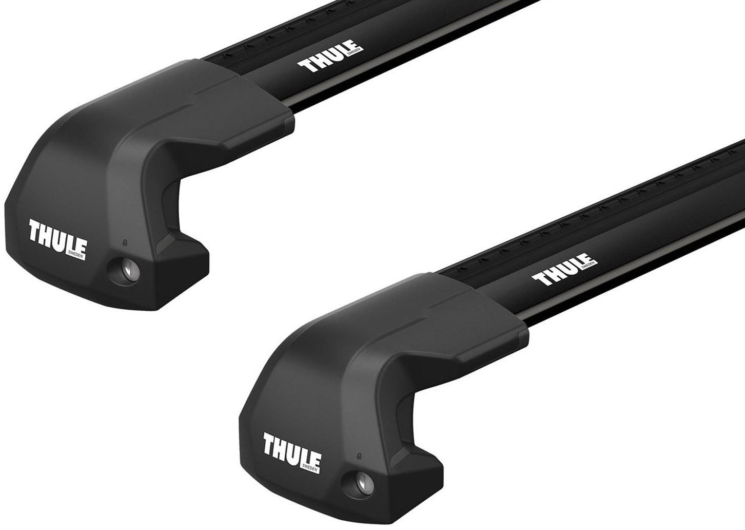 Багажник в штатні місця в рейлінге Thule Wingbar Edge Black для Audi Q7/SQ7 (mkII) 2015→ (TH 7216B-7215B-7207-7005)
