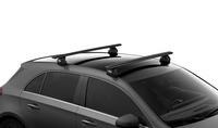 Багажник в штатні місця в рейлінге Thule Wingbar Evo Black для Toyota Highlander (mkIII) 2013-2020 (TH 7113B-7107-7013)