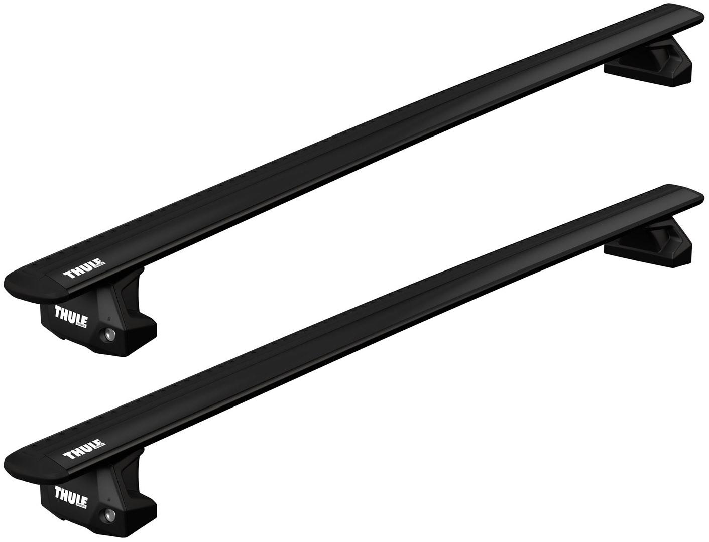 Багажник в штатні місця в рейлінге Thule Wingbar Evo Black для Toyota Highlander (mkIII) 2013-2020 (TH 7113B-7107-7013)