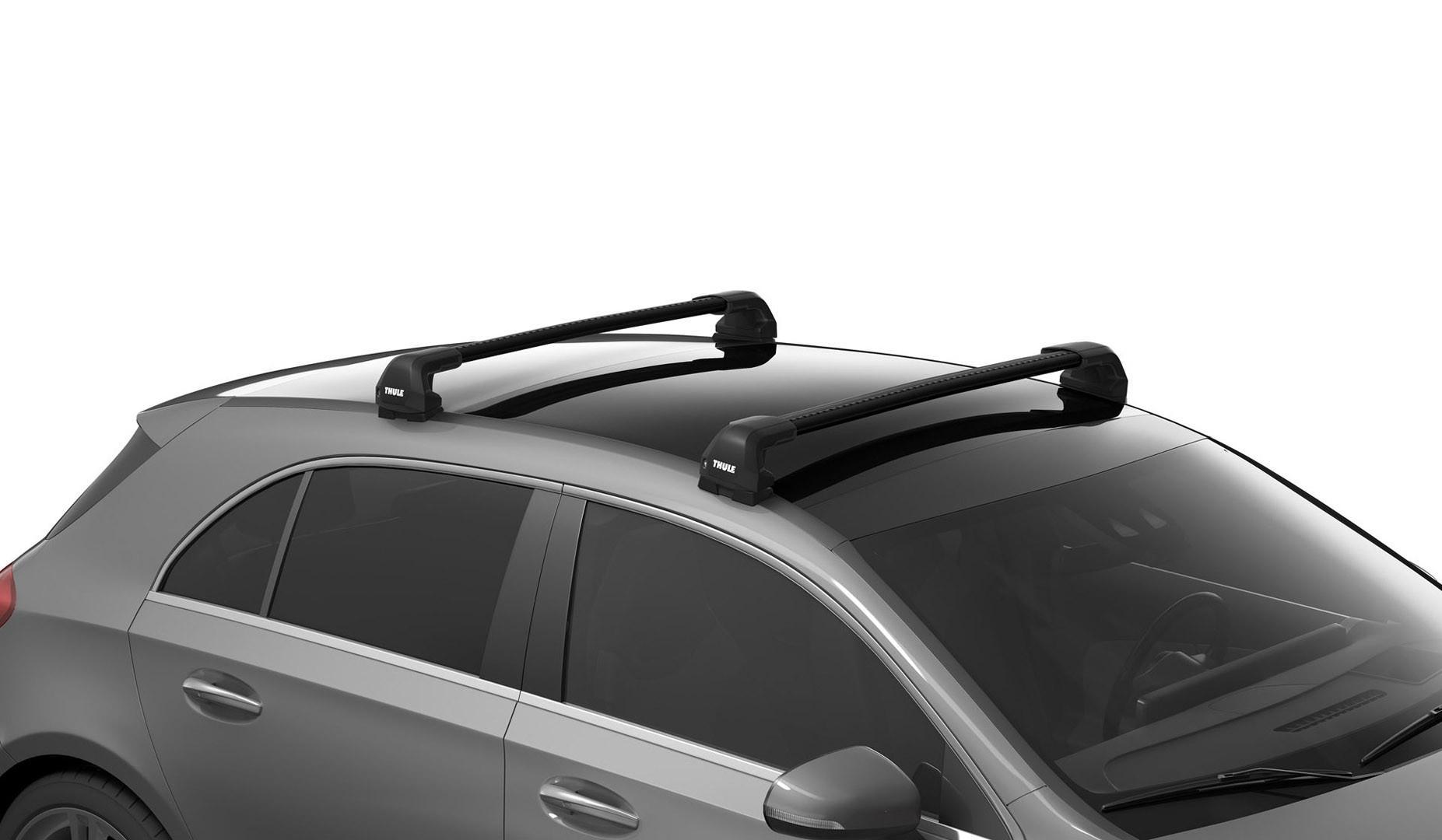 Багажник в штатні місця в рейлінге Thule Wingbar Edge Black для Peugeot 5008 (mkI) 2009-2016 (TH 7216B-7215B-7206-7045)