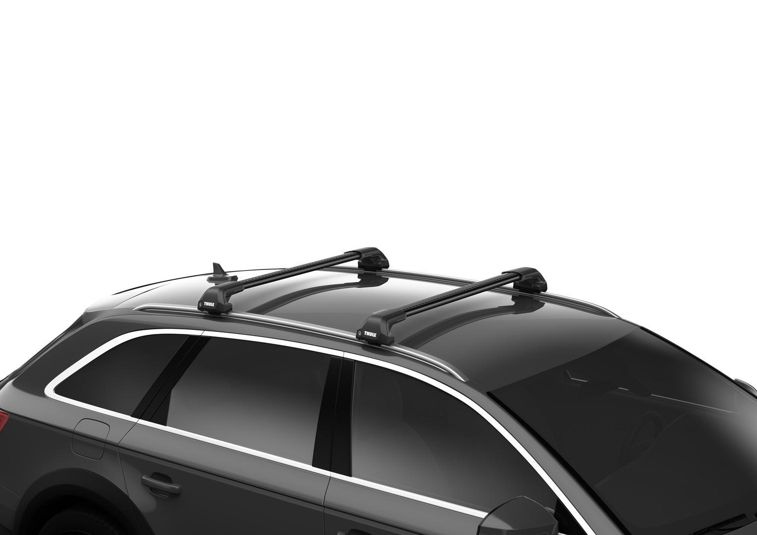 Багажник на інтегровані рейлінги Thule Wingbar Edge Black для NIO ES8 (mkI) 2018→ (TH 7214B-7213B-7206-6127)