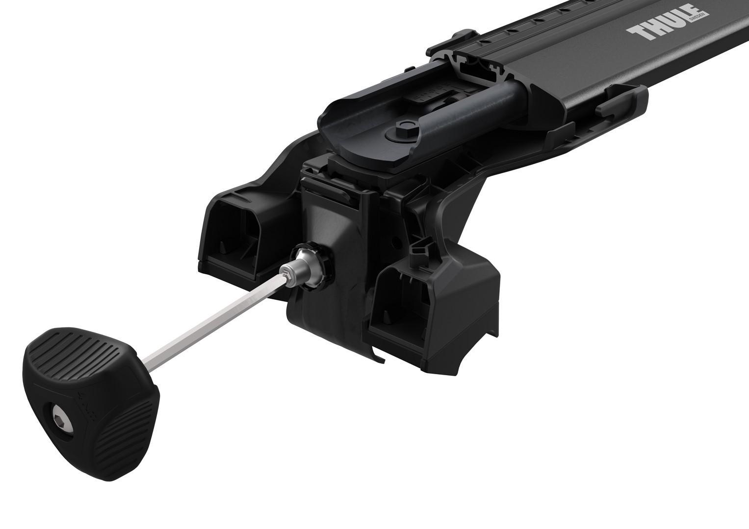 Багажник на інтегровані рейлінги Thule Wingbar Edge Black для NIO ES8 (mkI) 2018→ (TH 7214B-7213B-7206-6127)