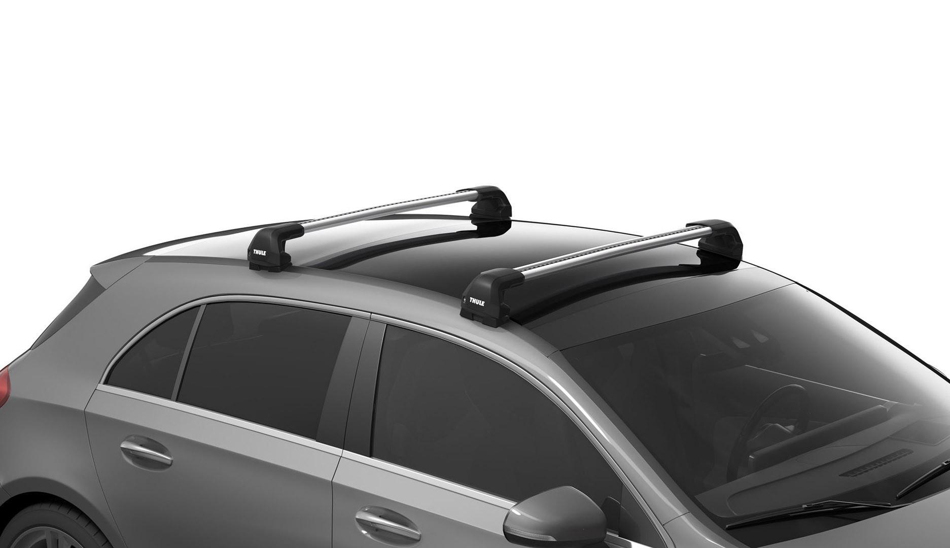 Багажник в штатні місця на рейлінге Thule Wingbar Edge для Toyota Highlander (mkIV) 2019→ (TH 7215-7215-7207-7100)