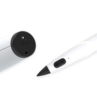 Безпечна 3д Ручка MyRiwell RP-300B White + 15 метрів пластика PCL + трафарети!