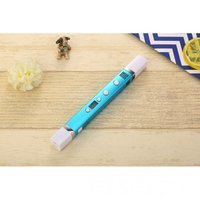 3д ручка MyRiwell 3 RP100C Light Blue + 30 м пластика + трафарети
