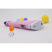 3д ручка MyRiwell 2 RP100B Pink + 30 м пластика + трафарети
