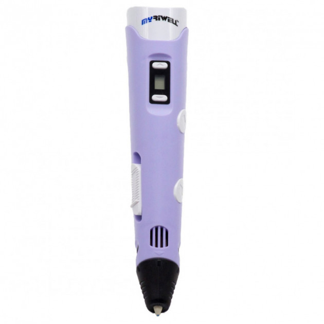 3д ручка MyRiwell 2 RP100B Purple + 30 м пластика + трафарети