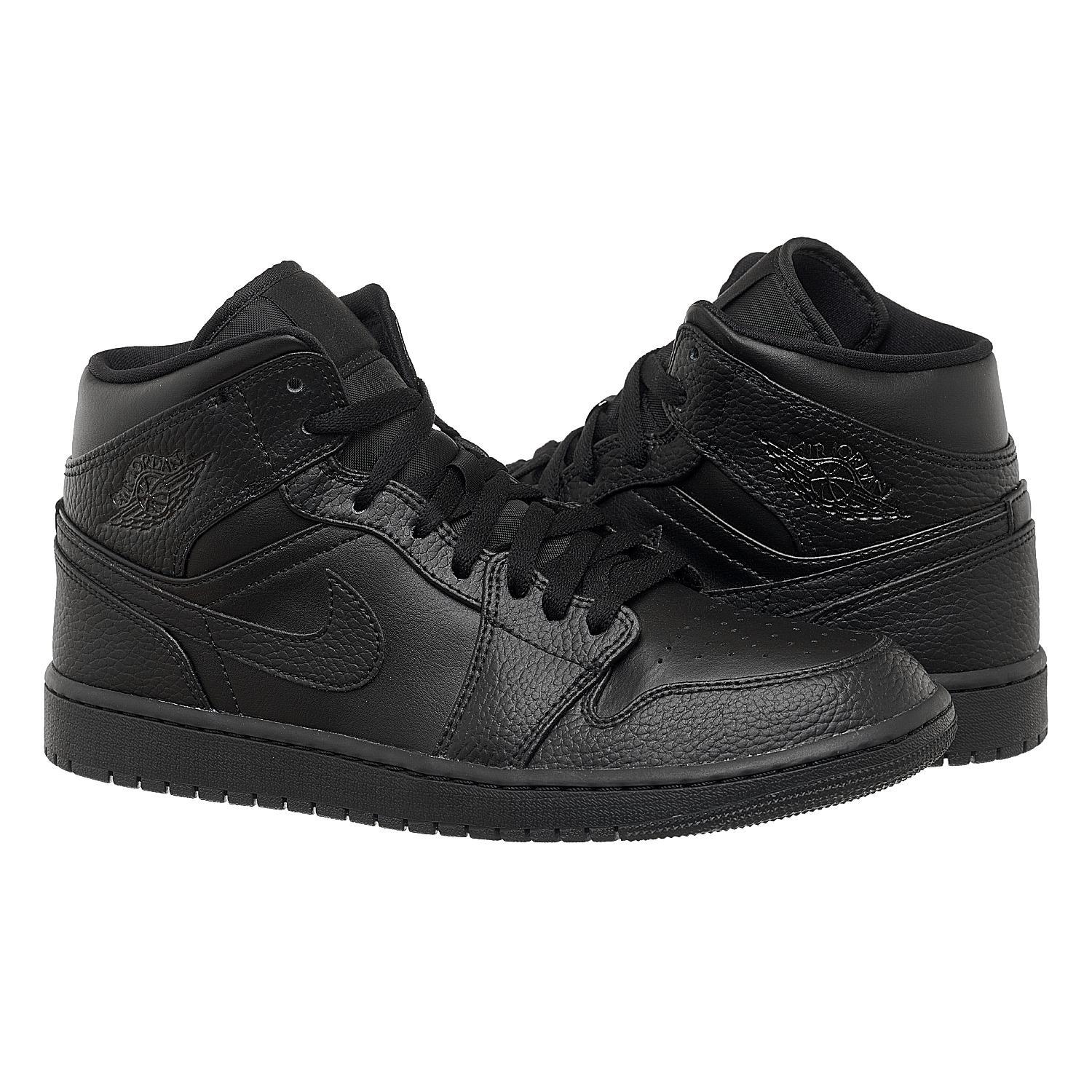 Кросівки чоловічі Nike Jordan 1 Mid Triple Black (554724-091)