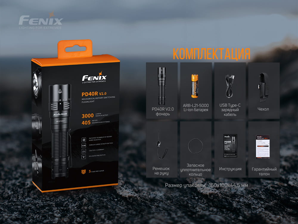 Ліхтар ручний Fenix PD40R V2.0 PD40RV20