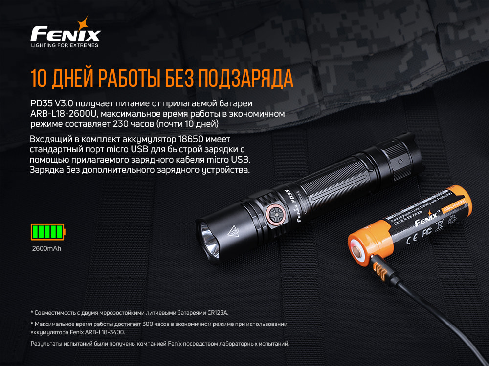 Ліхтар ручний Fenix PD35 V3.0 PD35V30