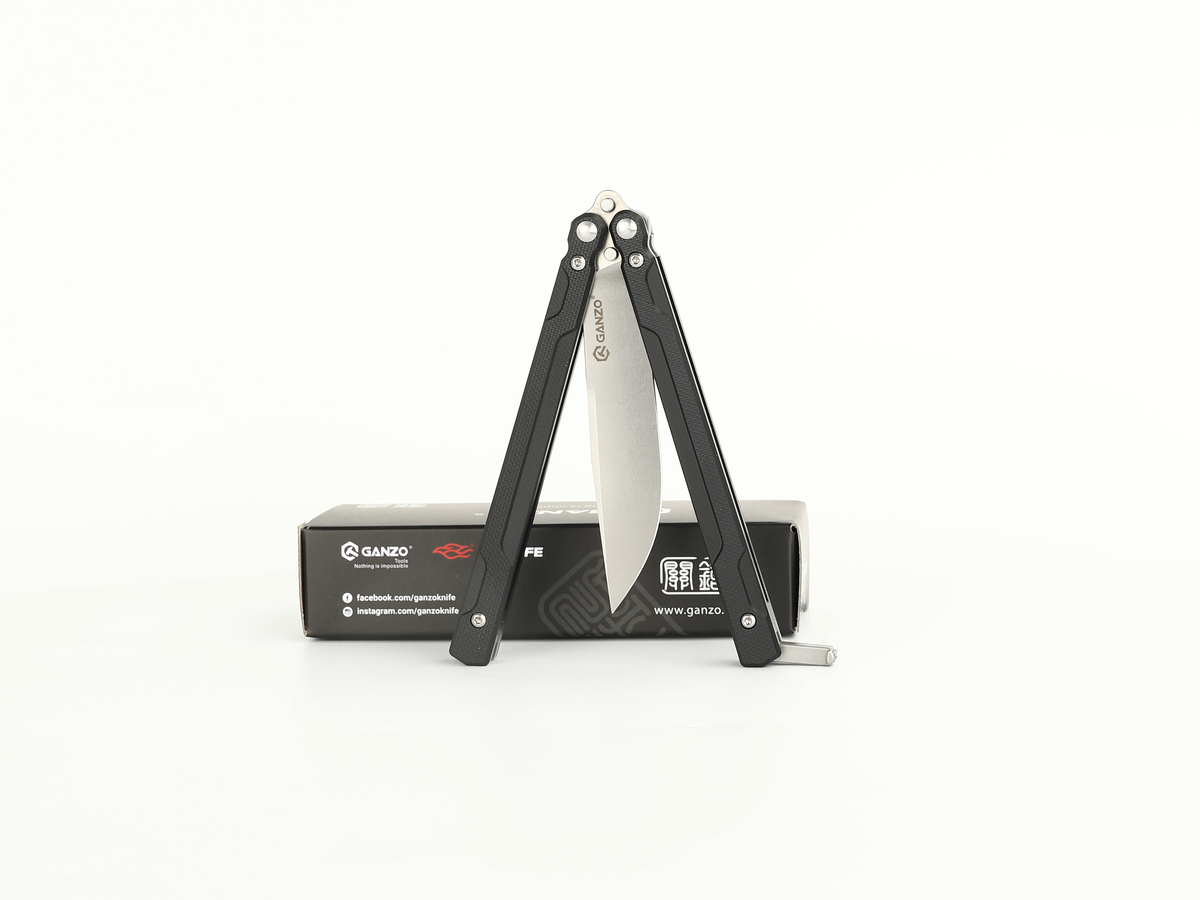 Нiж-метелик (балiсонг) Ganzo G766-BK