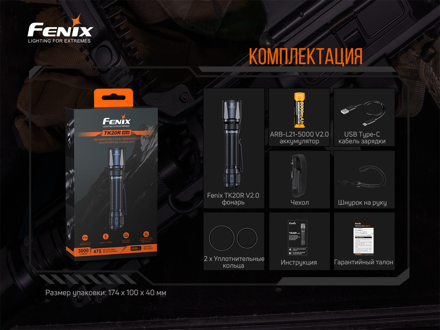 Ліхтар ручний Fenix TK20R V2.0