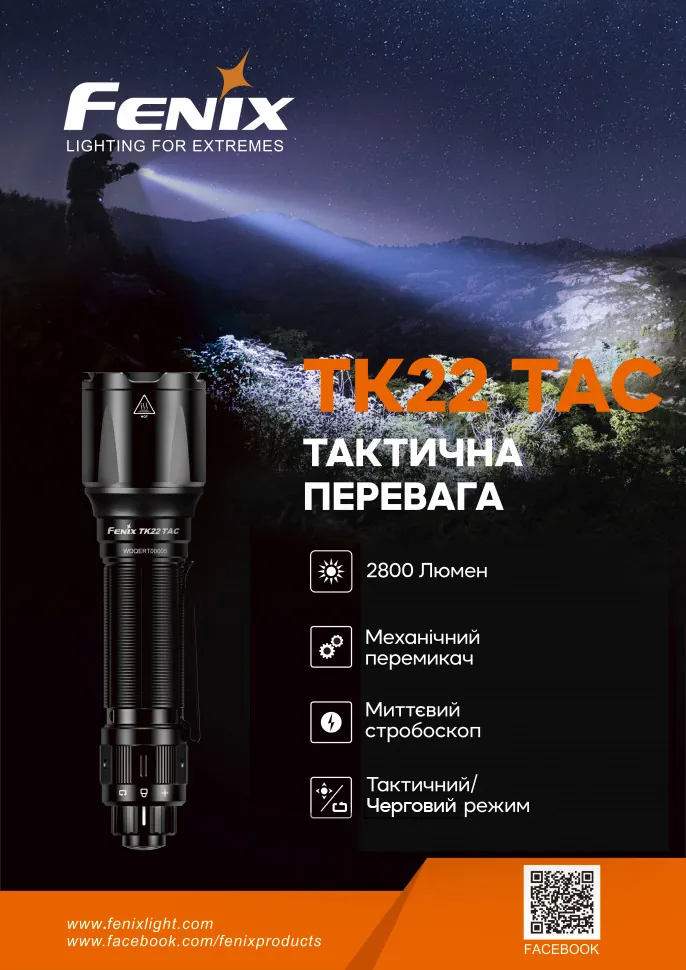 Ліхтар ручний Fenix TK22TAC