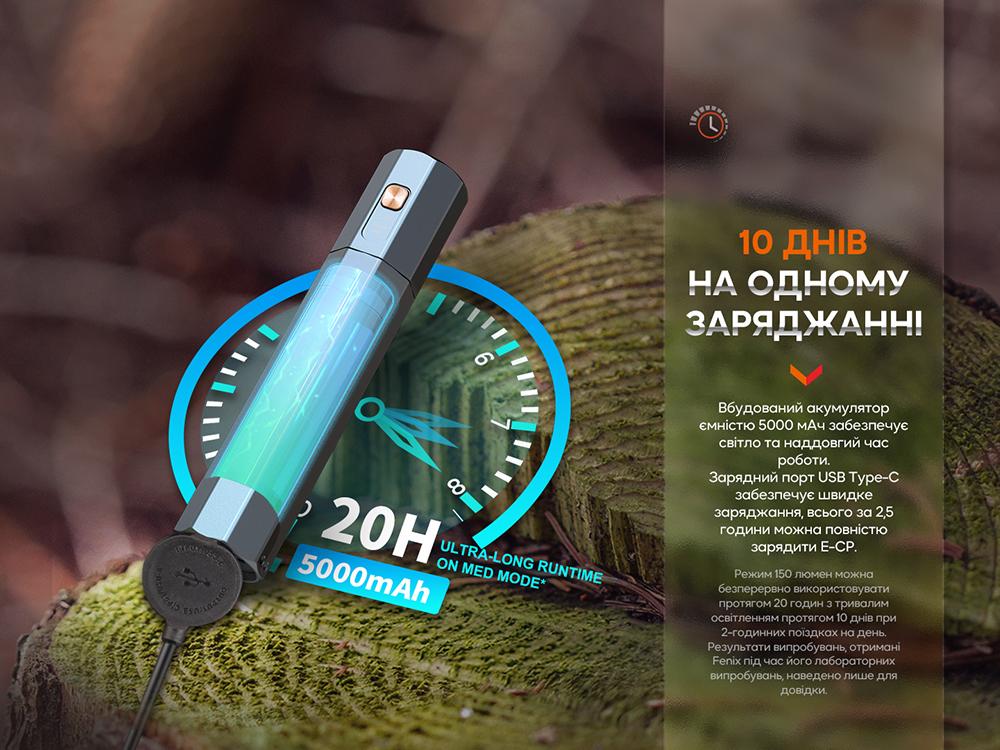 Ліхтар ручний Fenix E-CP блакитний E-CPblue