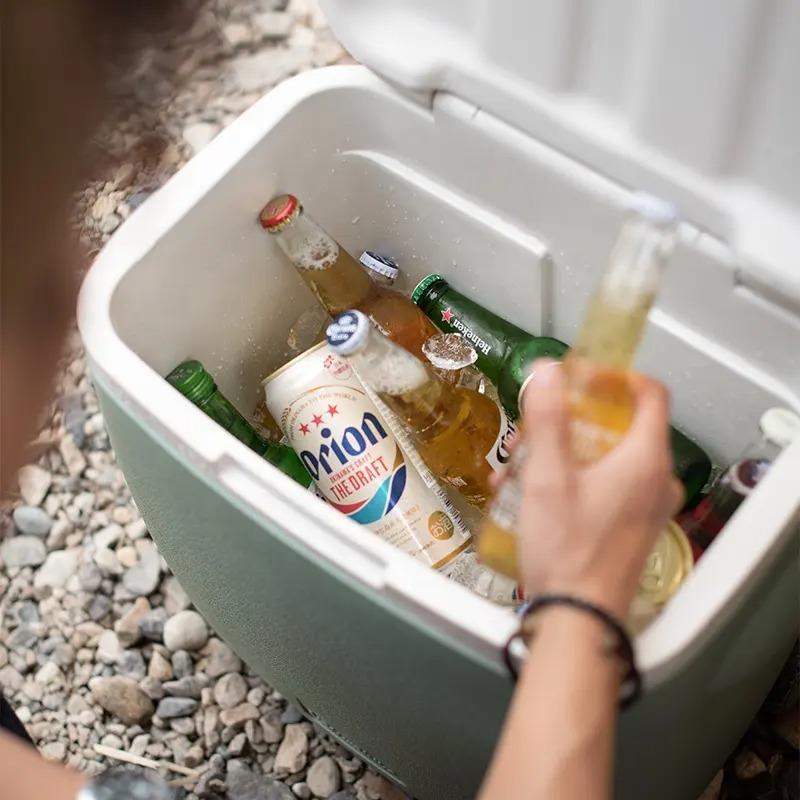 Туристичний холодильник на колесах зелений NH20SJ021, 28 л