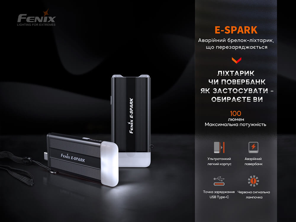 Комплект з двух ліхтарів Fenix C6 V3.0 C6V30 и Fenix E-SPARK