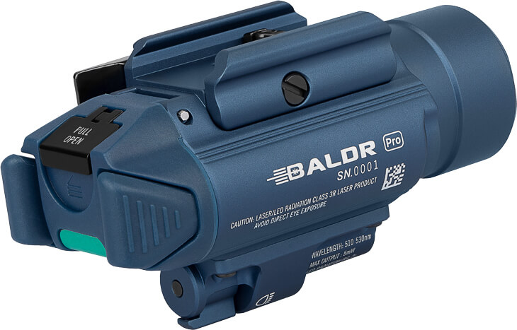 Ліхтар Olight Baldr Pro Midnight Blue з зеленим ЛЦВ