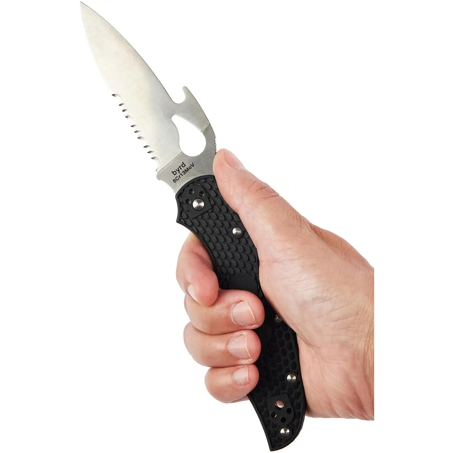 Ніж Spyderco Byrd Cara Cara 2 Half Serrated BY03PSBK2W 87.13.85