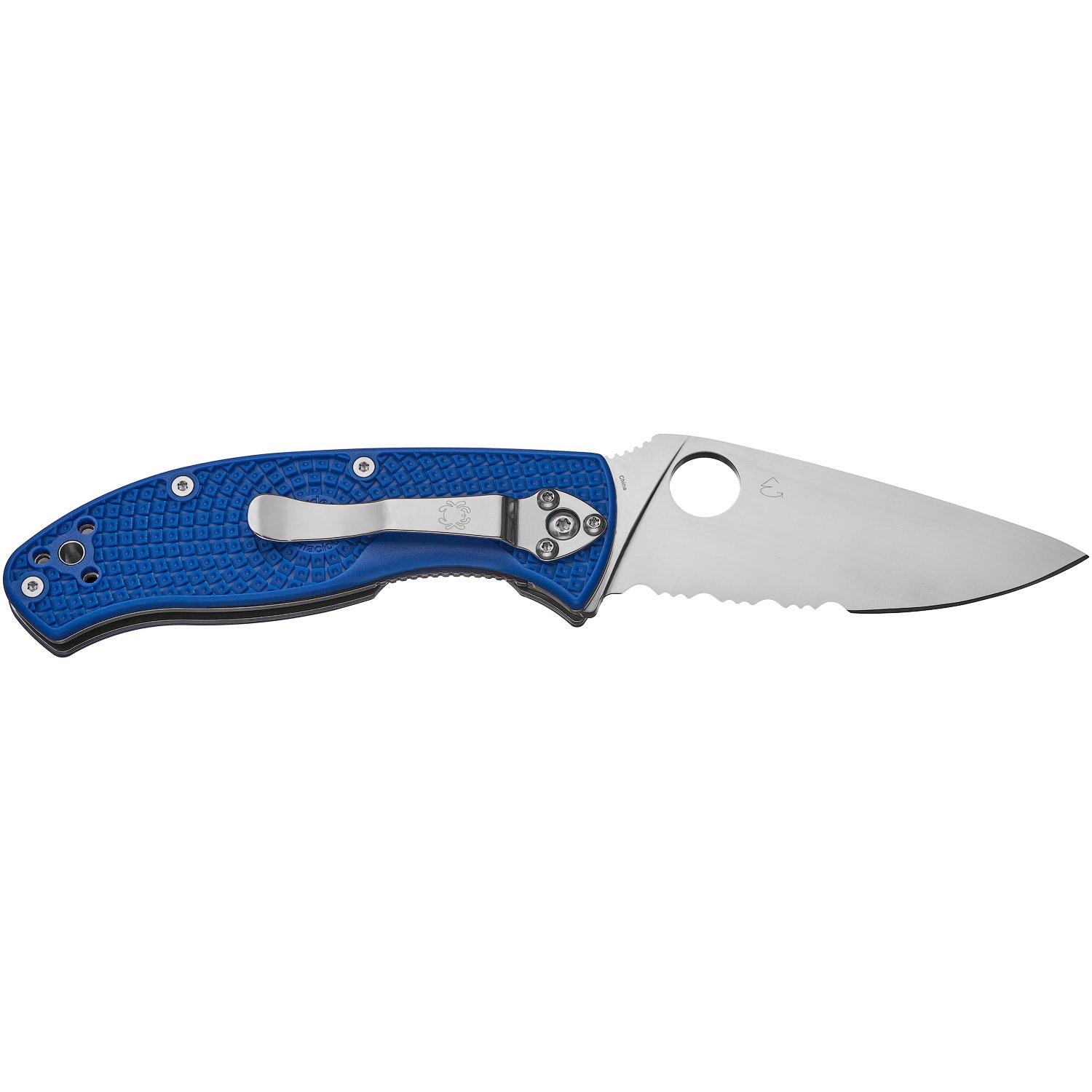 Ніж Spyderco Tenacious blue напівсерейтор C122PSBL 87.14.81