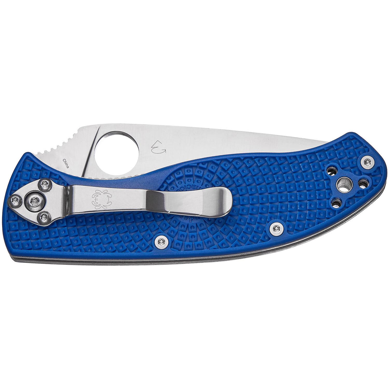 Ніж Spyderco Tenacious blue напівсерейтор C122PSBL 87.14.81