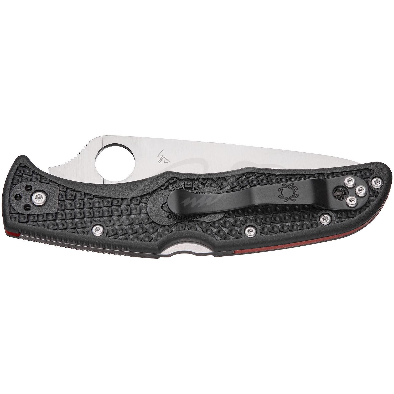 Ніж Spyderco Endura 4 Thin Red Line напівсерейтор C10FPSBKRD 87.14.88