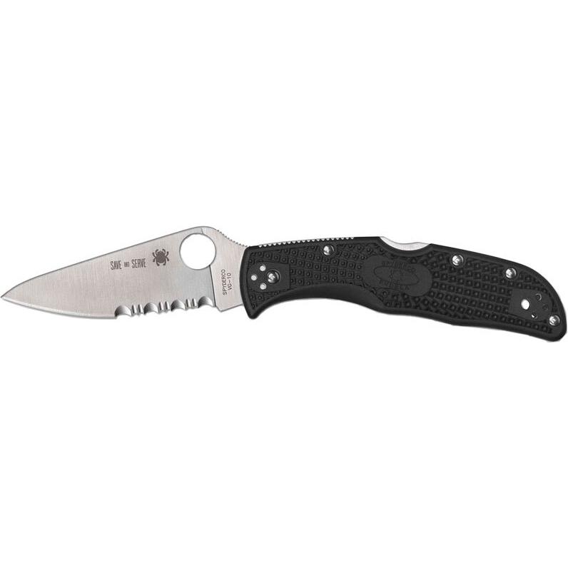 Ніж Spyderco Endela Thin Red Line напівсерейтор C243FPSBKRD 87.14.98