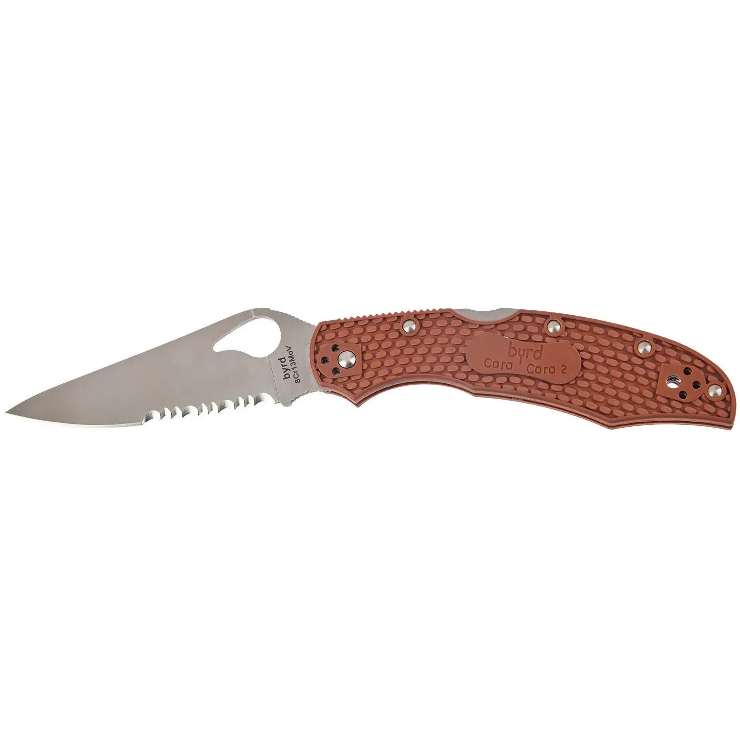 Ніж Spyderco Byrd Cara Cara 2 Half Serrated Brown BY03PSBN2 87.15.58