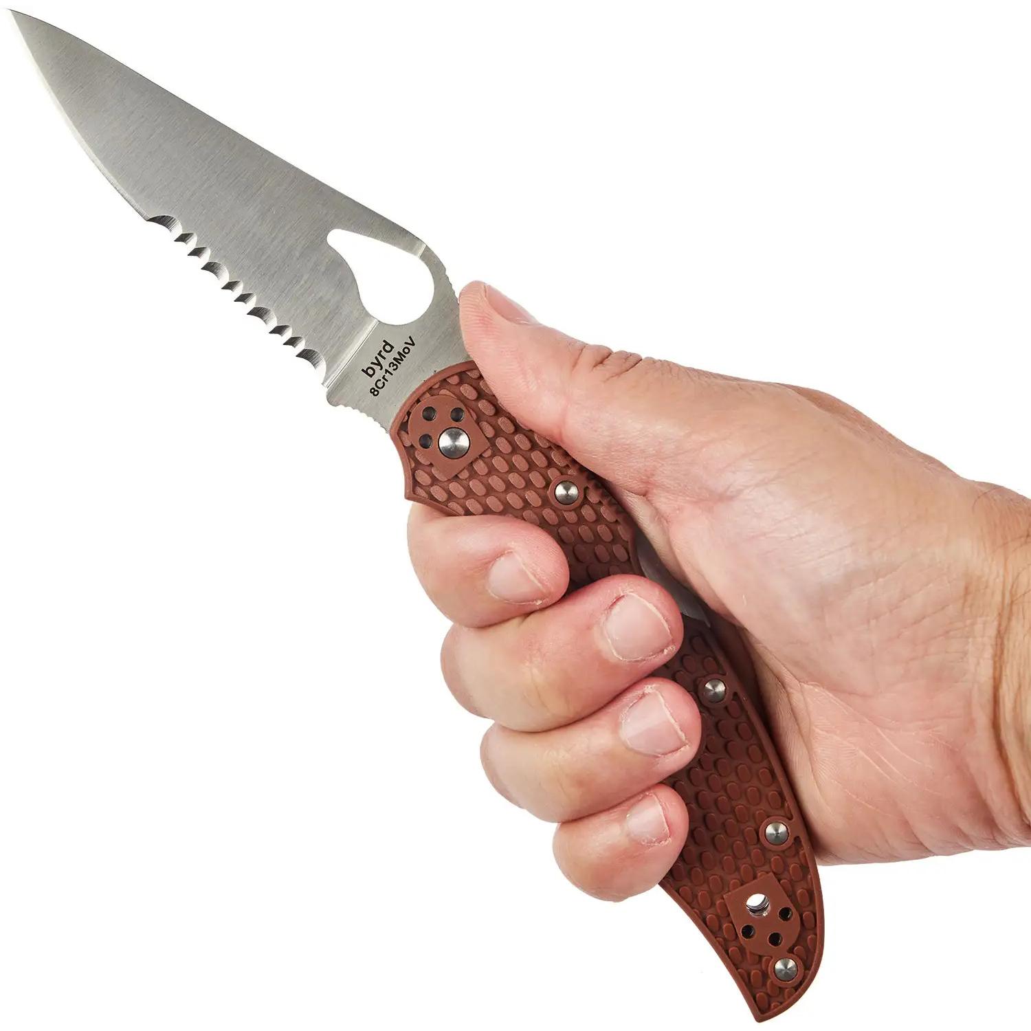 Ніж Spyderco Byrd Cara Cara 2 Half Serrated Brown BY03PSBN2 87.15.58