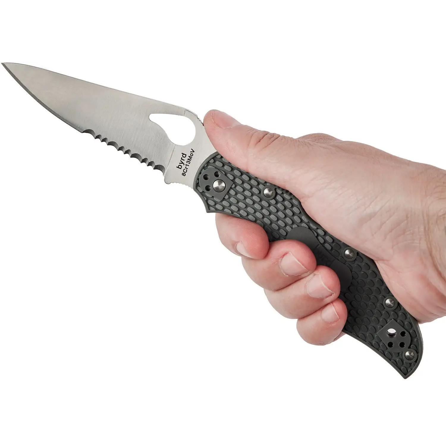 Ніж Spyderco Byrd Cara Cara 2 Half Serrated Gray BY03PSGY2 87.15.59