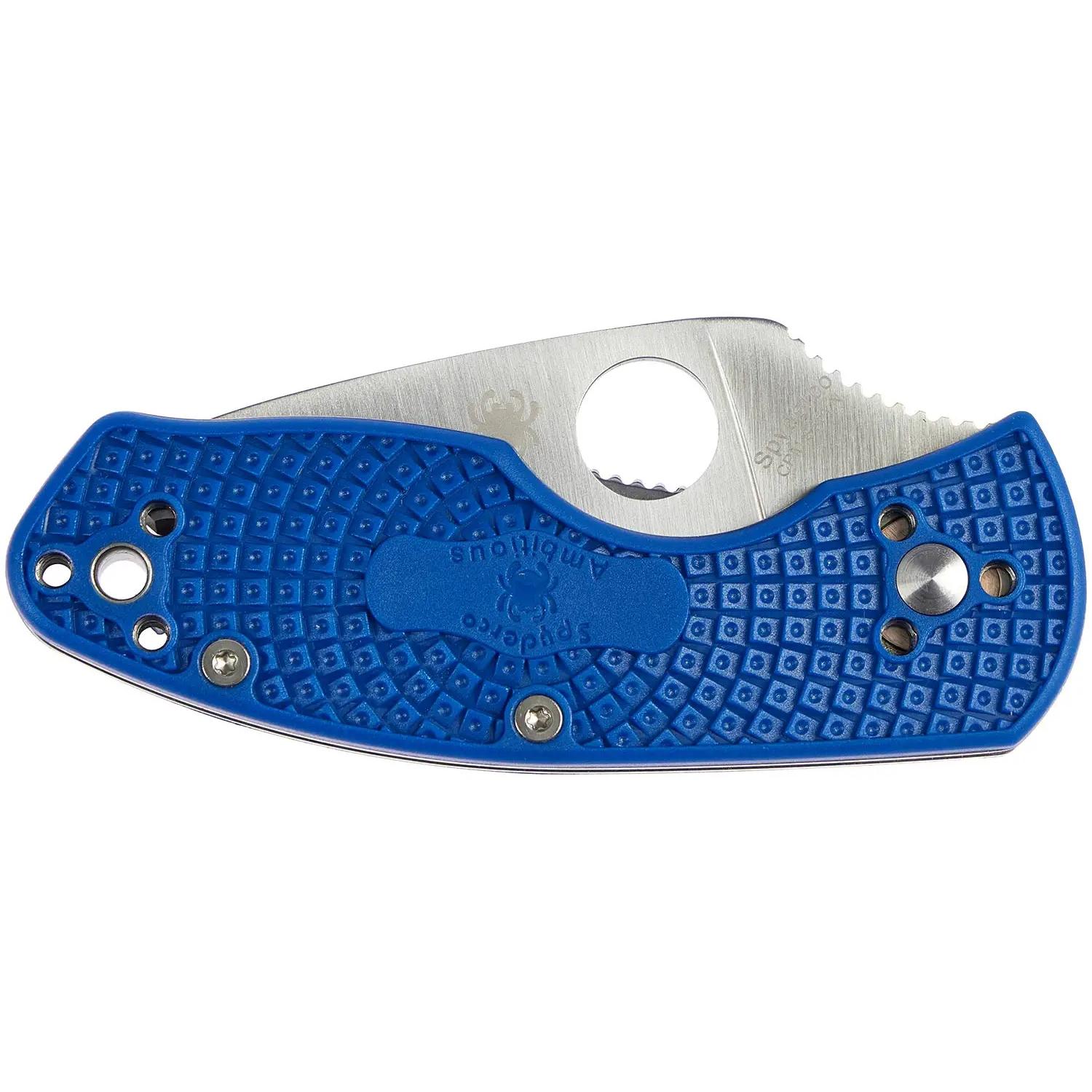 Ніж Spyderco Ambitious Lightweight Blue Serrated C148SBL 87.15.97