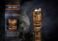 Ліхтар тактичний Fenix TK20R UE, сірий